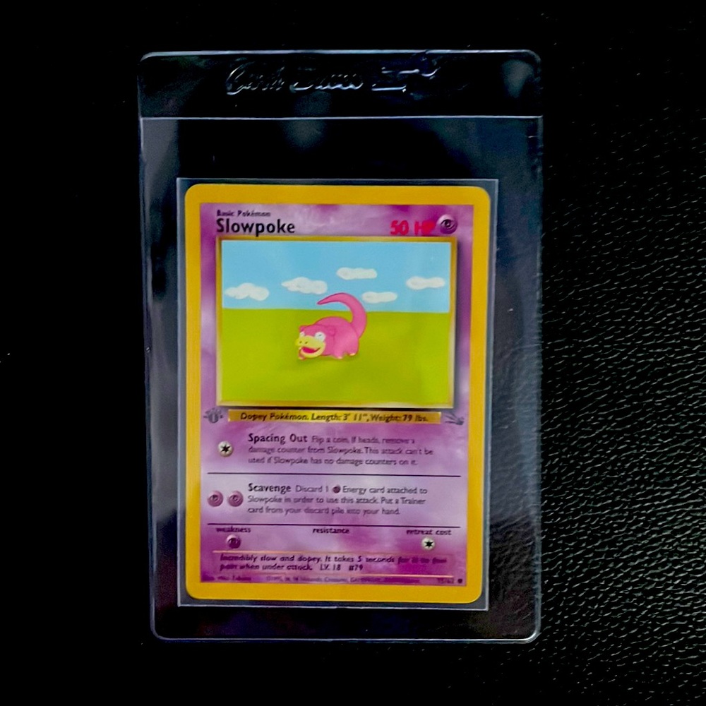 NEAR MINT Slowpoke FIRST EDITION Fossil 55/62